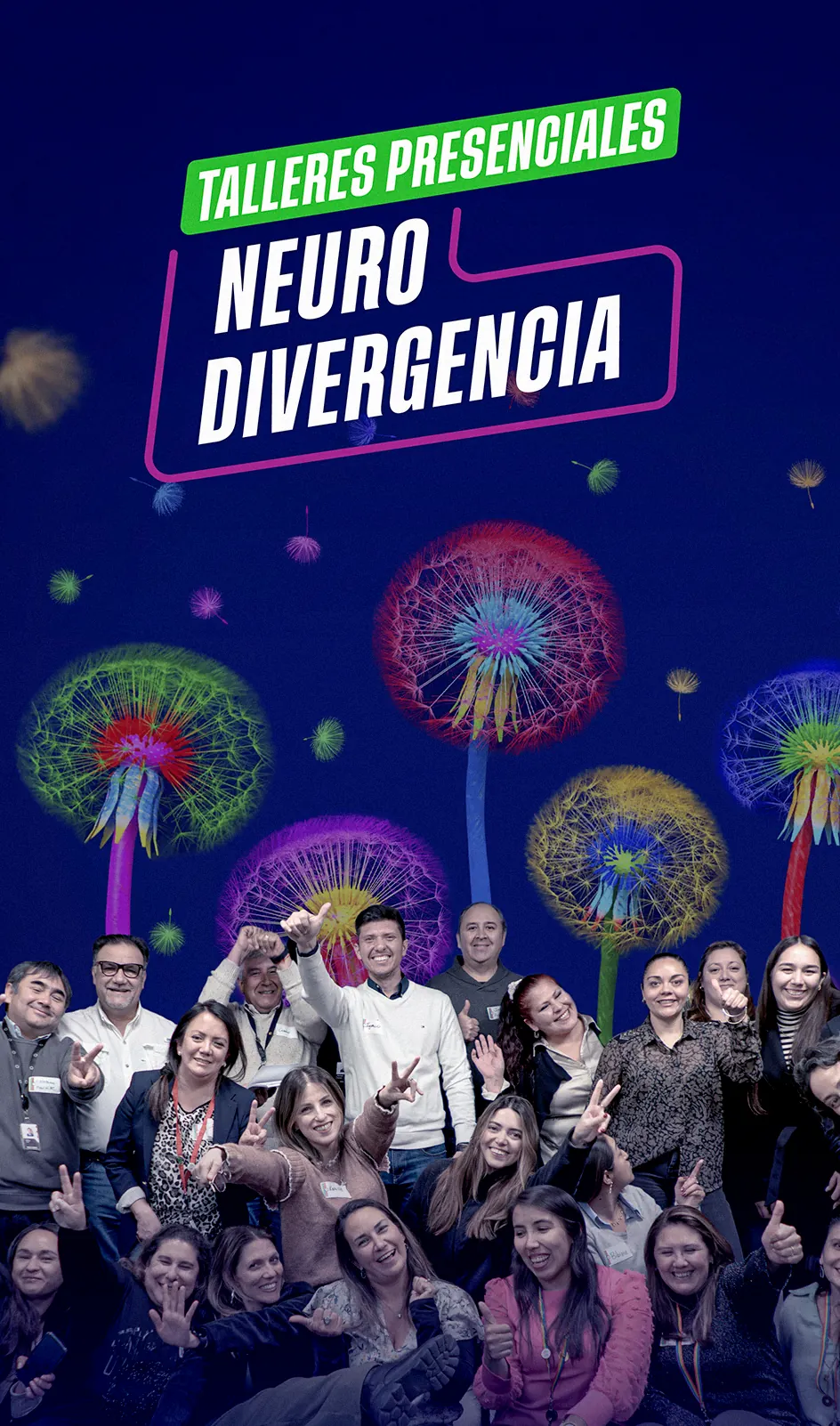 Tarjeta talleres presenciales Neurodivergencia